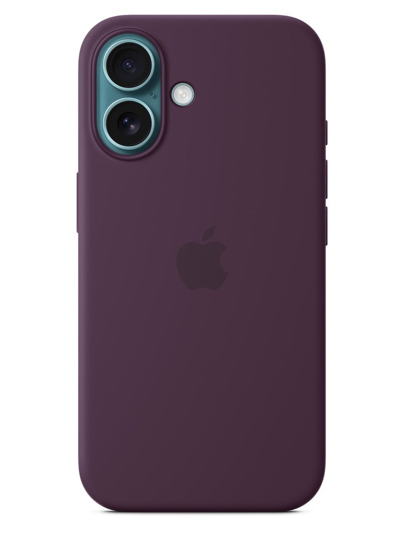 iPhone 16 Silicone Case Compatible with MagSafe | Premium Shockproof, Soft Touch, Durable Protection | Stylish Colors | MagSafe Compatible iPhone Case | Plum