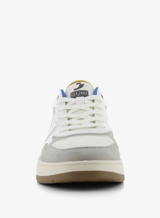 SJ Men's Colourblock Sneakers with Lace-Up Closure