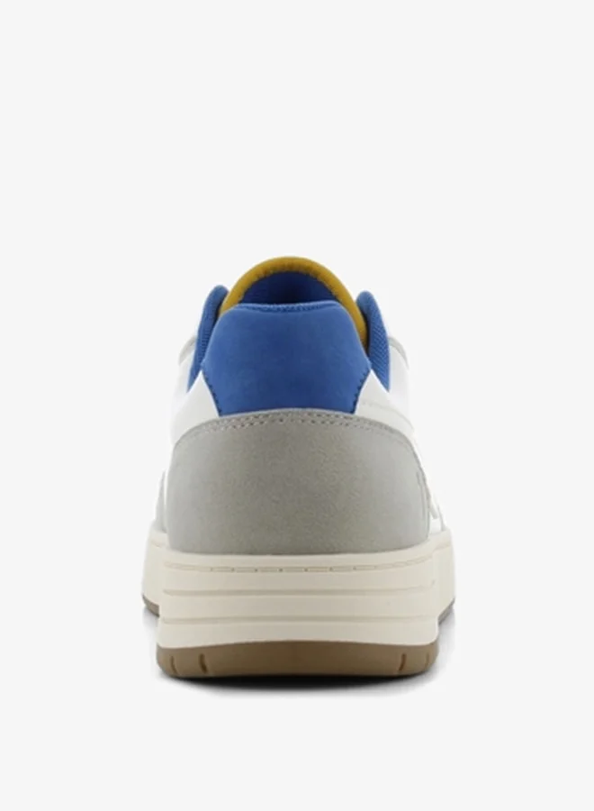 SJ Men's Colourblock Sneakers with Lace-Up Closure