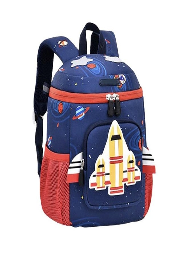 ToyRush 3D Rocket Design Large Capacity School Bags with Slip Over Buckle for Kindergarten Kids Fancy School Bag (Blue) - Image 1