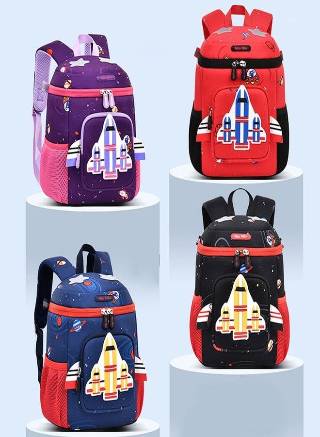 ToyRush 3D Rocket Design Large Capacity School Bags with Slip Over Buckle for Kindergarten Kids Fancy School Bag (Blue) - Image 3