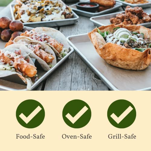 AVROX Pack of 4 - Stainless Steel Taco Holder Stand - Truck Tray Style - Each Rack Holds Up to 3 Tacos - Oven, Grill & Dishwasher Safe - Size 8" x 4" x 2" - Image 4