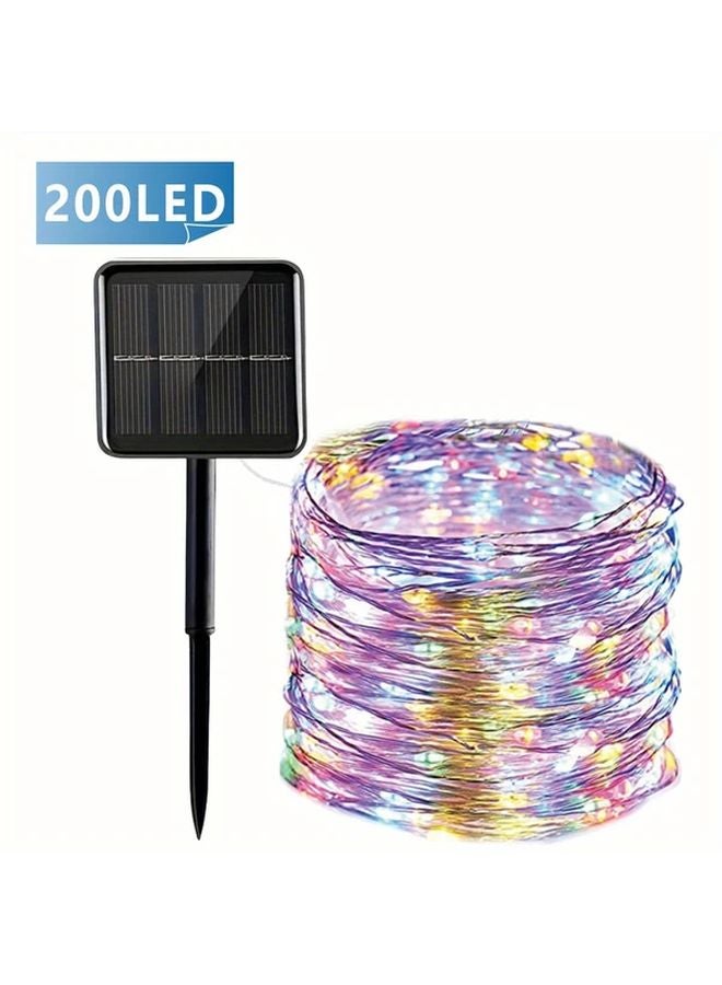 72FT 200LED Solar Fairy Lights Outdoor 8 Modes Multicolor Copper Wire For Garden Patio - Image 1