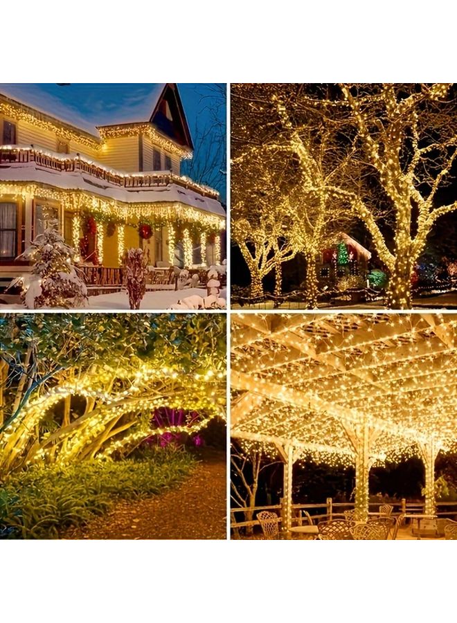 72FT 200LED Solar Fairy Lights Outdoor 8 Modes Multicolor Copper Wire For Garden Patio - Image 4