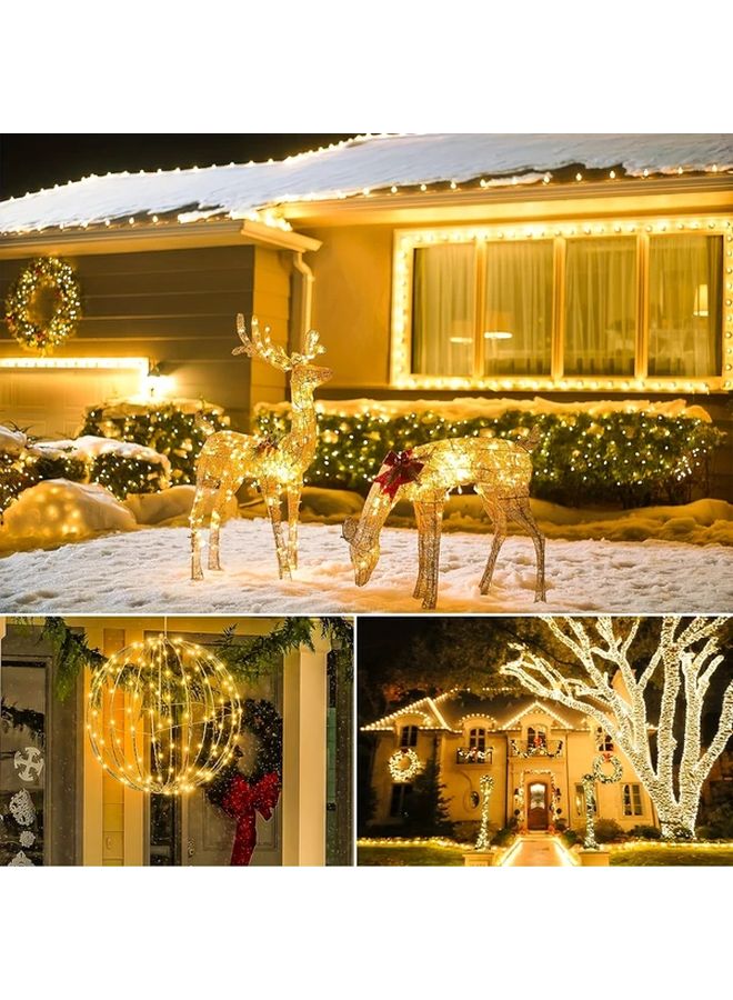 72FT 200LED Solar Fairy Lights Outdoor 8 Modes Multicolor Copper Wire For Garden Patio - Image 3