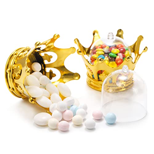 WUWEOT 36 Pack Refillable Crown Candy Box with Dome, Decorative Fillable Crown Candy Holder for Candies Chocolates Cake Dessert Baby Shower Princess Birthday Party Supplies - Image 4