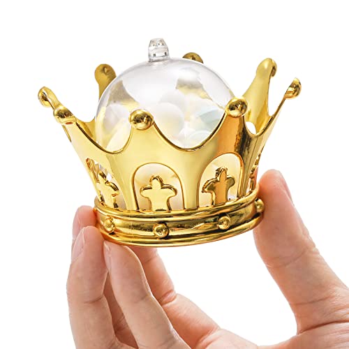 WUWEOT 36 Pack Refillable Crown Candy Box with Dome, Decorative Fillable Crown Candy Holder for Candies Chocolates Cake Dessert Baby Shower Princess Birthday Party Supplies - Image 3