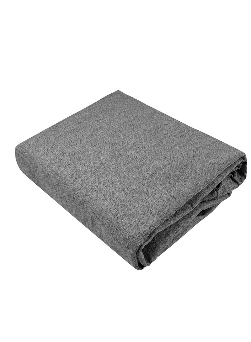 Generic Soft Cotton Linen Bean Bag Chair Cover for Adults Kids Teens Grey Sack without Filler  - Image 2