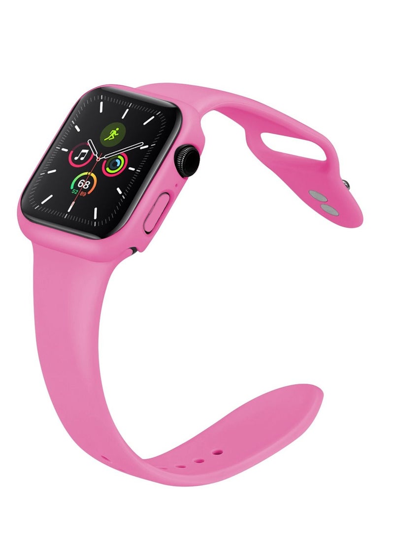 GULFLINK Silicone Watchbands 220mm Length with Protective Case Cover for Apple iWatch 7 45mm - Image 3