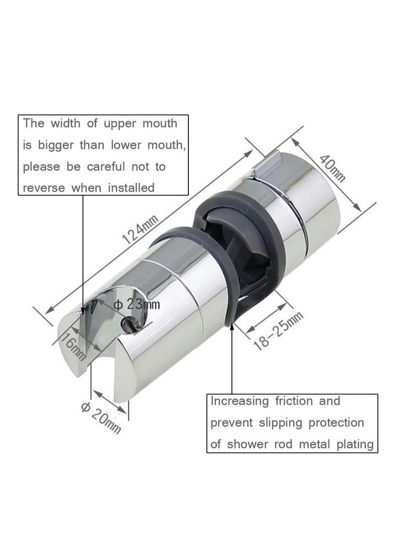 Generic Replacement Hand Shower Bracket for Slide Bar 19-25MM Adjustable Rail Shower Head Holder, Chrome Finished（1pc）  - Image 4