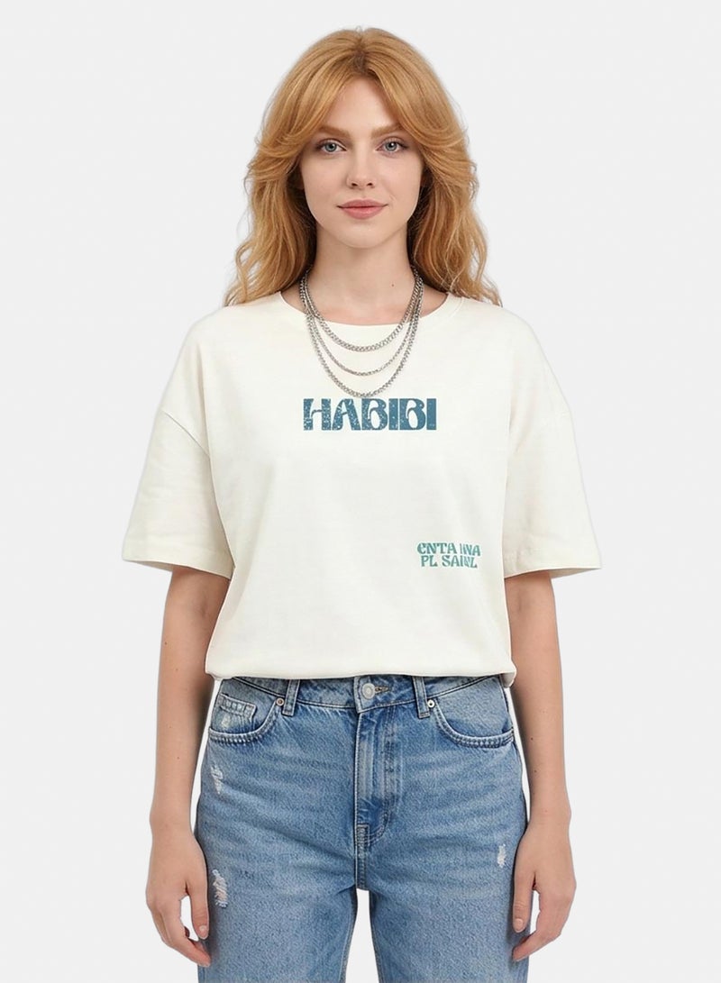 RAVIN Women Ravin "Habibi" Sahel Summer Oversized Graphic Tee - Image 1