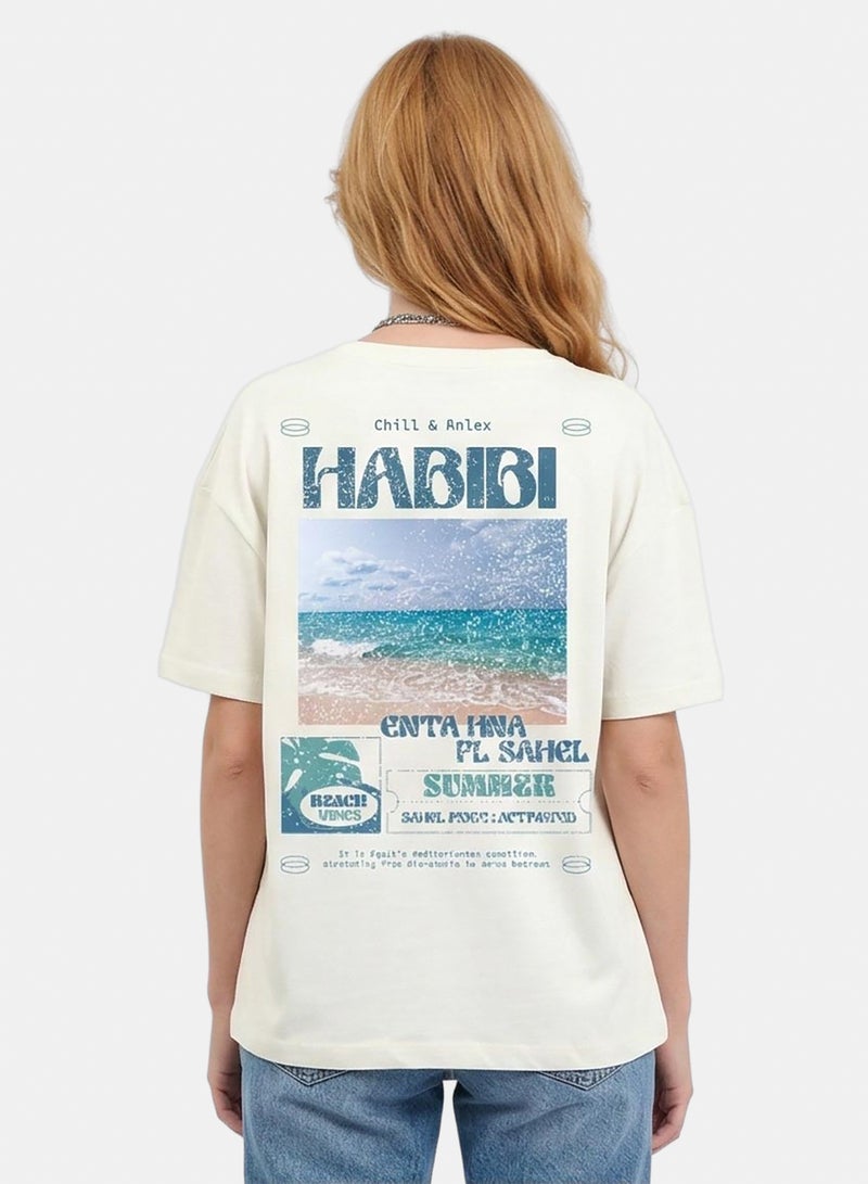 RAVIN Women Ravin "Habibi" Sahel Summer Oversized Graphic Tee - Image 2