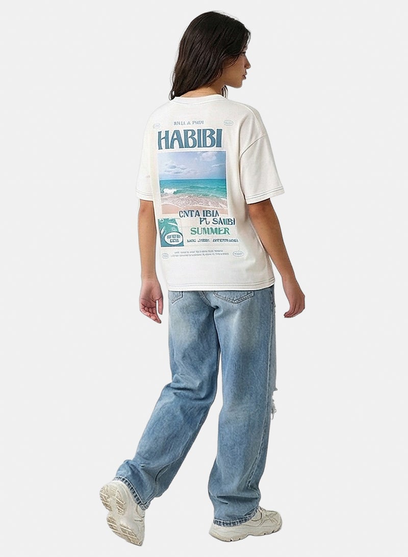 RAVIN Women Ravin "Habibi" Sahel Summer Oversized Graphic Tee - Image 5