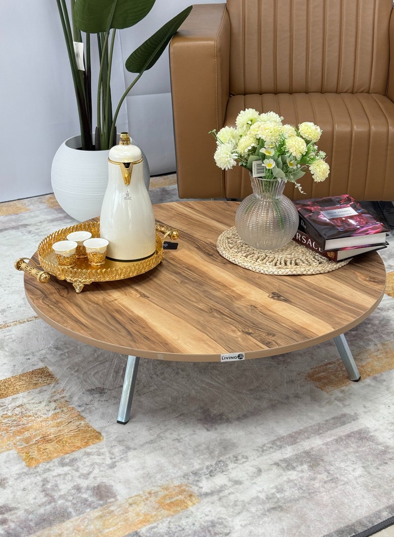 Living Foldable legs floor center table for living room, kitchen, meeting room, multi-functional coffee table 70 CM - Image 1