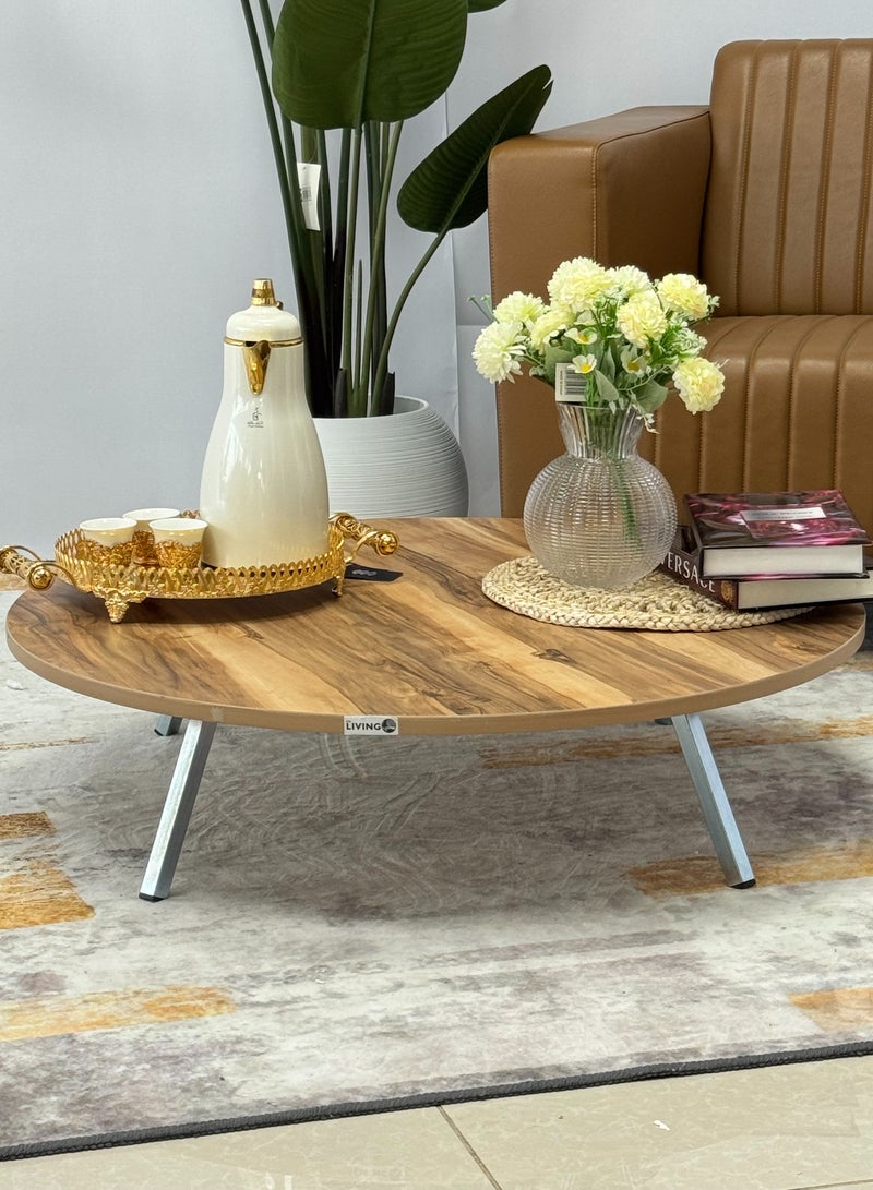 Living Foldable legs floor center table for living room, kitchen, meeting room, multi-functional coffee table 70 CM - Image 2