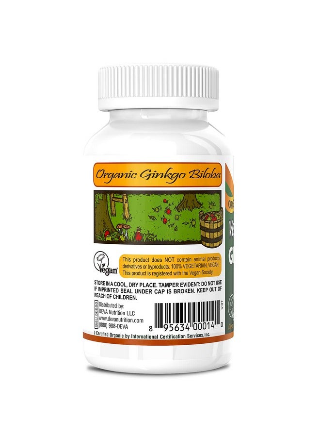 Deva Vegan Vitamins - Deva Vegan Ginkgo Biloba 300Mg 90 Tablets - Image 1