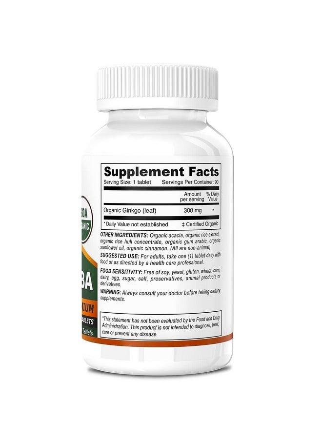 Deva Vegan Vitamins - Deva Vegan Ginkgo Biloba 300Mg 90 Tablets - Image 1