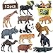 Mini Tudou Safari Animal Toys Figures 12 PCS Realistic Jumbo Wild Jungle Animals Figurines Large African Zoo Animal Playset with LionElephantGiraffe Plastic Animal Learning Toys for Kids Toddlers Boys - Image 4