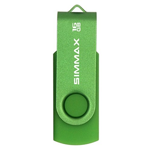 SIMMAX USB Flash Drives 2 Pack 16GB Memory Stick Swivel Design USB 2.0 Flash Drive Thumb Drive Zip Drives (16GB Blue Green) - Image 3