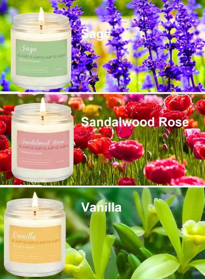 Chase Up 6 Pack Scented Candles for Home scented candles gift set Scented Aromatherapy Candles Gifts Set for Women, Lavender Candle, Natural Soy Wax Long Lasting Candle Set Gifts for Birthday, Valentine, Ramadan, Anniversary Present - Image 2