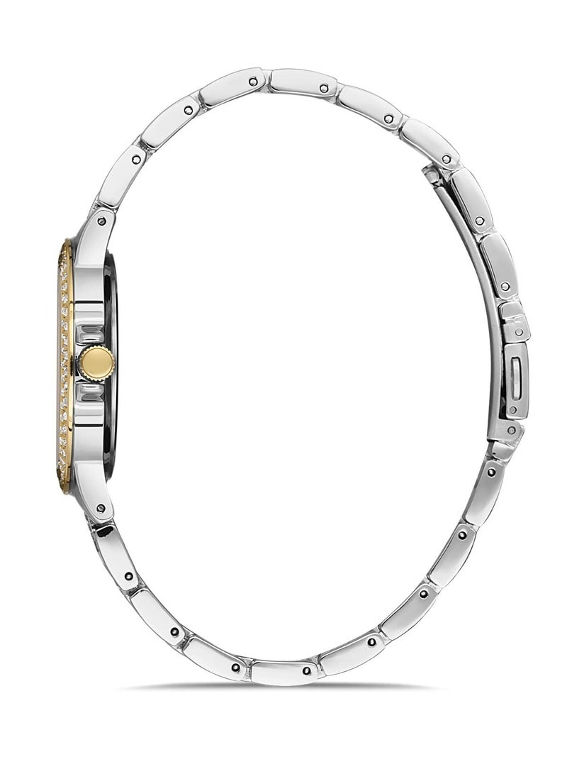 Omax Women's Luxury Wrist Watch, Watches for Women, Stainless Watches, Steel Band, Gold Scratchless Round Dial, Waterproof Watch, 1 Year Warranty - Image 2