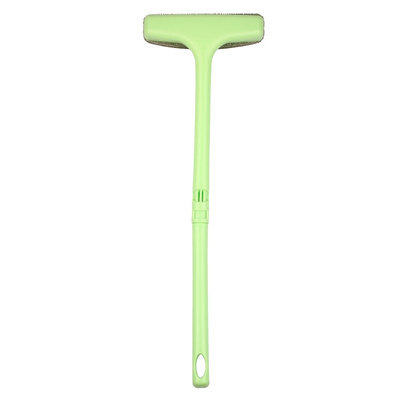 Mesh Window Screen Cleaning Brush: Green Extensible Handle, Lint Brush Head, Wet And Dry Dual-Use - Durable PP Material Mesh Screen Cleaner for Household Multi-Surface Cleaning - Image 1