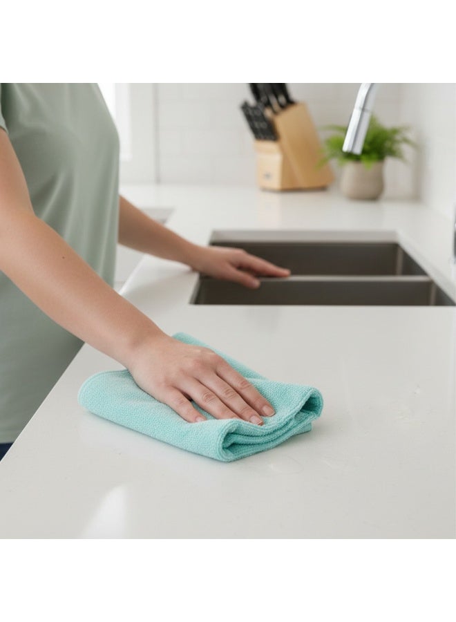 IDEAL PACK Premium Microfiber Towels for Household Cleaning – Ultra-Absorbent, Streak-Free Cloths for Kitchen, Bathroom, Windows, Furniture, & Cars Reusable, Durable & Multi-Purpose Cleaning Towels - Image 4