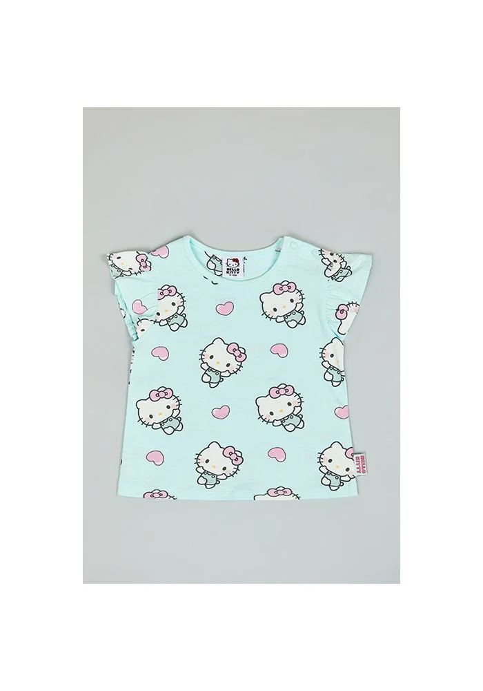 R&b Hello Kitty Print T-Shirt and Shorts Set