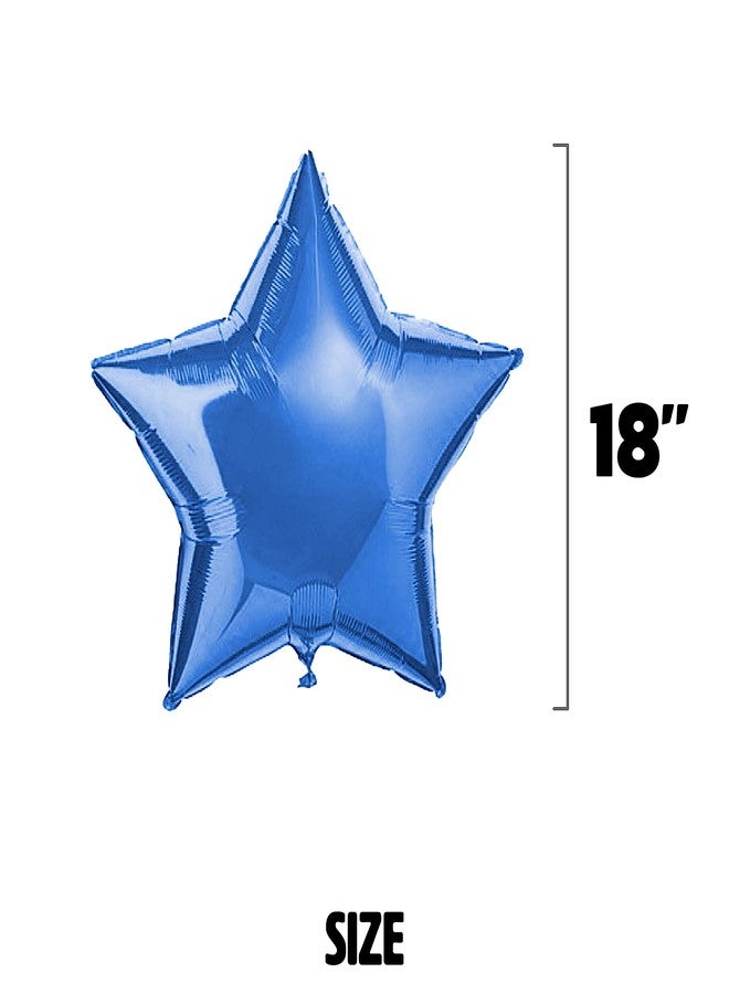 Just Party 5 Pcs Red & Blue 18 Inch Star Shape Foil Balloons with Shiny Surface For Birthdays/Anniversary/Engagement/Baby Shower/bachelorette Party Decorations (Satin Roll & Straw Included) - Image 5