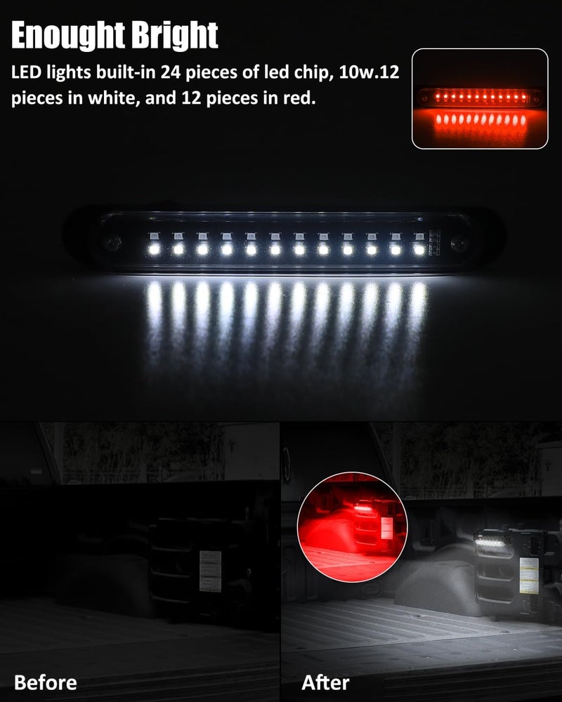 SUNPIE UTV Dome Light, Universal SXS Wireless Roll Cage Interior Lights w/White&Red for Polaris(RZR/Ranger/General) Talon/Pioneer Canam Kawasaki(Teryx/Mule) Golf Cart Yamaha, Without Remote - Image 5