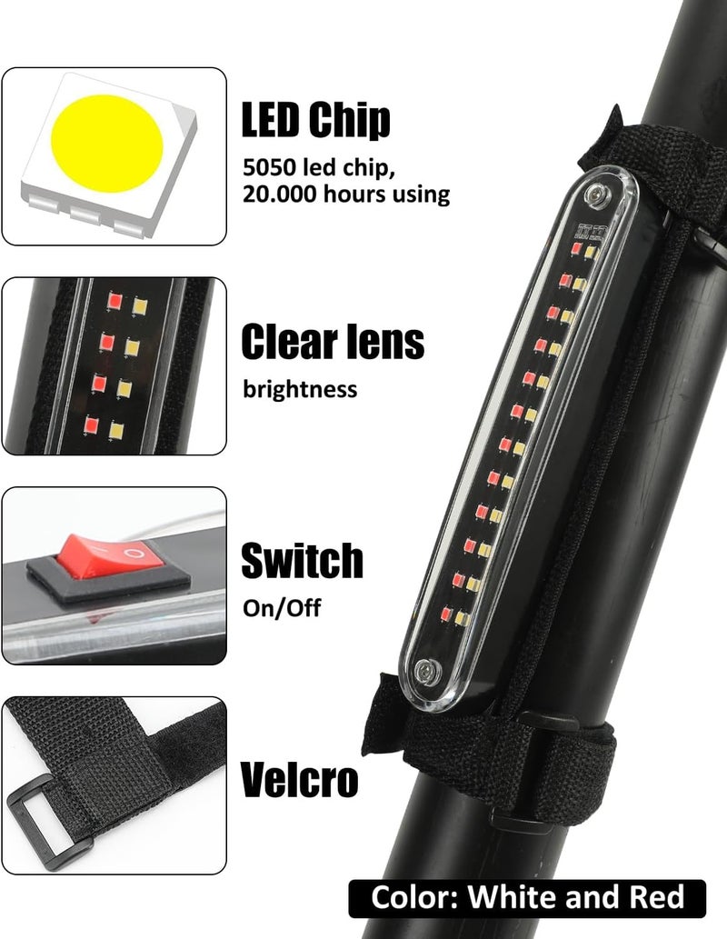 SUNPIE UTV Dome Light, Universal SXS Wireless Roll Cage Interior Lights w/White&Red for Polaris(RZR/Ranger/General) Talon/Pioneer Canam Kawasaki(Teryx/Mule) Golf Cart Yamaha, Without Remote - Image 3