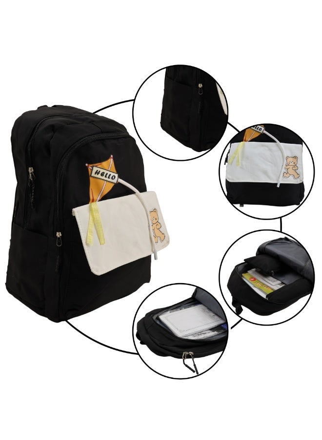 4-in-1 school bag set for girls with handbag, pencil case, and small wallet, suitable for middle school, high school, and university. - Image 2