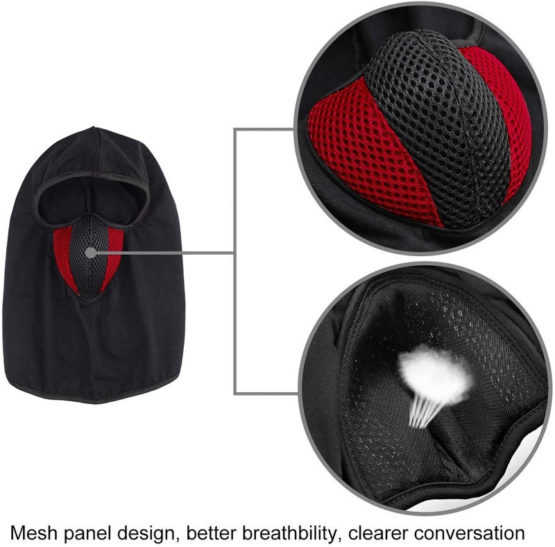 PrimeBox Helmet Face Mask Full Cover Bike Riding Cotton Anti-Dust Protection Neck Gaiter Stylish Black Biker Mask Pack of 1 Balaclava for Men - Image 2