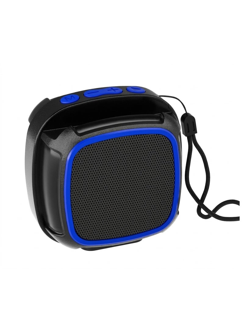 Portable Bluetooth Speaker 5W – Powerful Sound & Deep Bass, Supports Memory Card & USB, Long-Lasting Battery, Ideal for Outdoor Use and Travel Blue color - Image 1