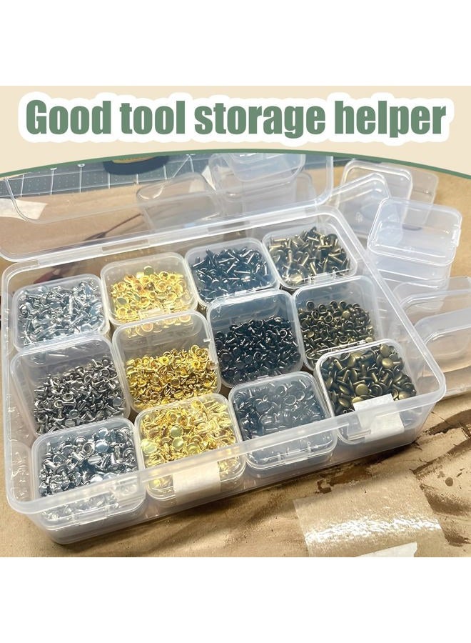 YOIYINI 30Pcs Mini Bead Containers with 1Pc Big Hinged Lid Storage Box，Clear Diamond Art Storage Case， Plastic Craft Supply Case for Organizing，Rectangle Containers for DIY Bead Craft，Jewelry，Small Part - Image 5