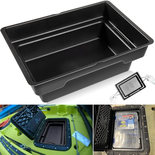 Camoo Rectangular Hatch Bucket Bro Hatch Storage For Hobie kayaks Mirage Cat Pro Angler 12/14, Pro Angler 360 12/14, Fishing Tackle Gear Organization Dry Storage Easy Clean with Drain Holes - Image 1