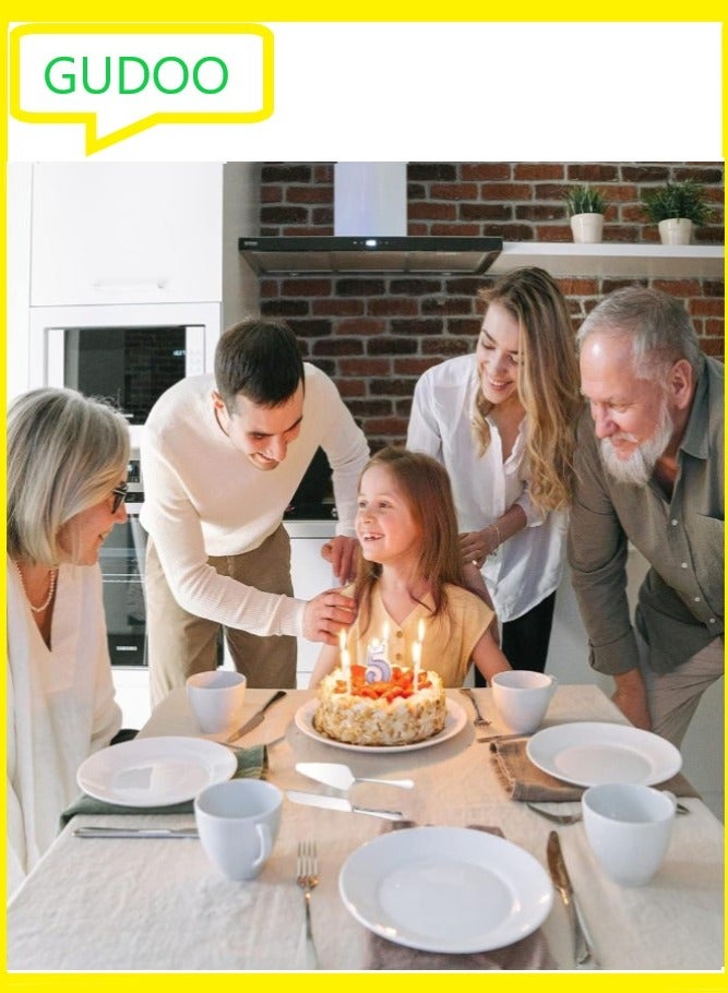 GUDOO Cake Serving Set Wedding Cake Knife and Server Set Cake Cutting Utensils Stainless Steel Cake Cutter Serrated Cake Knife Professional Dessert Server for Cake Cheese Pie Pizza - Image 3