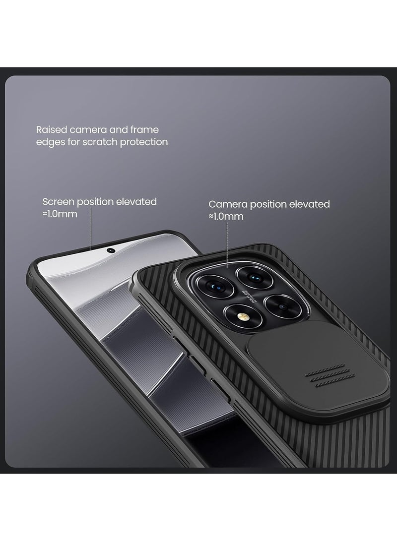 Nillkin For Xiaomi Redmi Note 14 Pro 5G / Xiaomi POCO X7 5G Case, Camera Lens Protection Slide Cover, TPU+PC Shockproof Bumper Back Cover, Anti-Fingerprint Mobile Phone Case, Slim Fit Protective Casing - Image 4