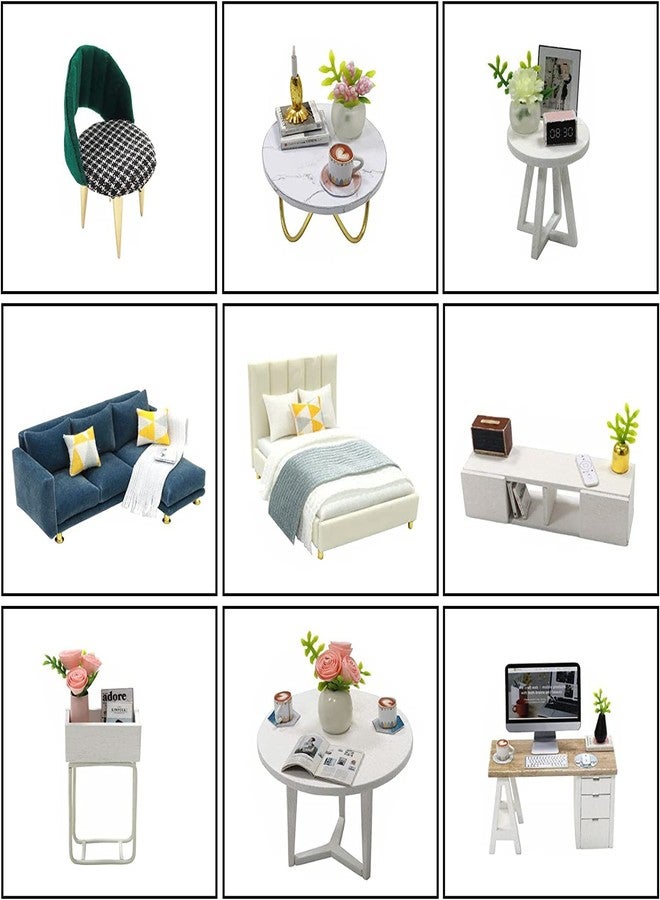 CUTEROOM DIY Miniature Dollhouse Kit with Furniture, Wooden Doll House Kit with LED Lights (L032) - Image 3