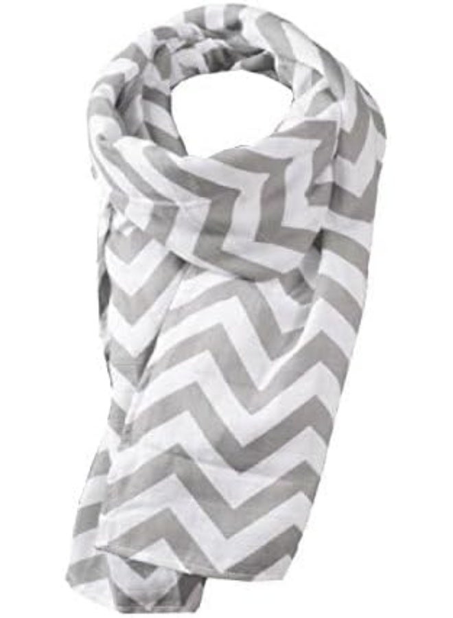 Jolly Jumper Muslin Pashmama, Chevron Grey, One Size - Image 2