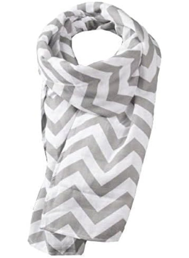 Jolly Jumper Muslin Pashmama, Chevron Grey, One Size - Image 3