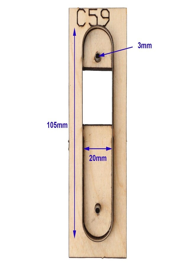 KH866 Strap Leather Cutting Die - Wooden Leather Die Cutter Shapes Wood Wrie Template Cutting Tool for DIY Crafts, Keychains, Bracelets, Straps, Cable Organizers and Fob Making - Image 2