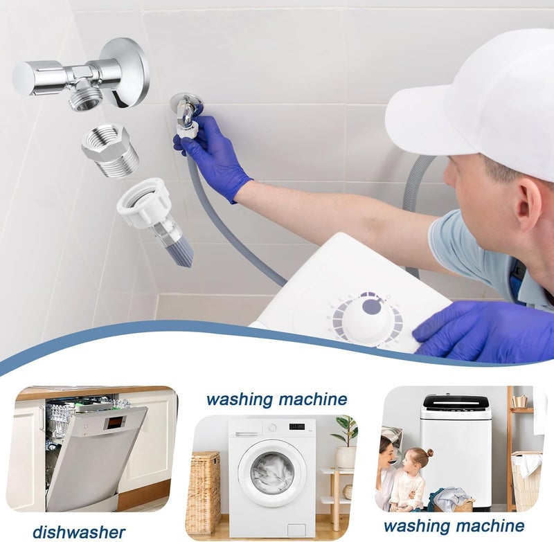 Royal Apex Pack of 2 Chrome-Plated Galvanized Reducer – Male to Female Thread Bushing, Hex Connector Adapter with Teflon Tape for Hose & Pipe Fittings (1 inch X 3/4 inch) - Image 5