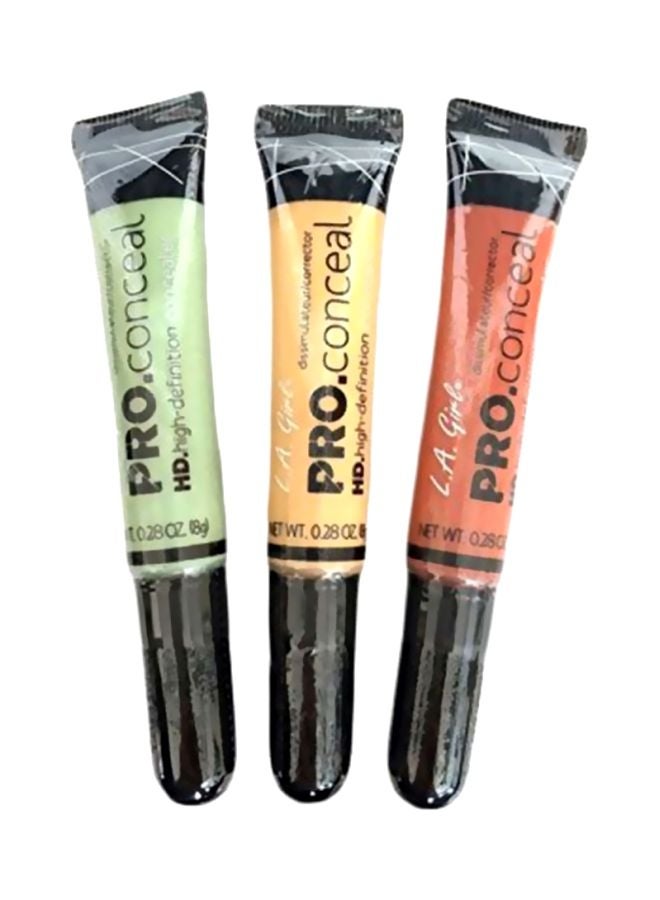 LA Girl 3-Piece Pro Concealer Orange 990/Yellow 991/Green 992 - Image 2