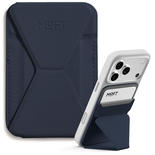 MOFT Magnetic Wallet Stand Compatible with iPhone 171615141312 Series Angle Adjustment Magsafe Compatible MOVAS Phone StandNavy Blue - Image 1