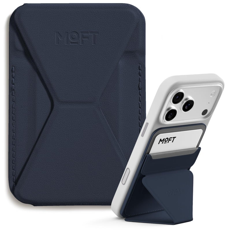 MOFT Magnetic Wallet Stand Compatible with iPhone 171615141312 Series Angle Adjustment Magsafe Compatible MOVAS Phone StandNavy Blue - Image 2