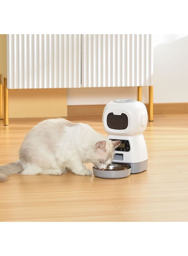 milano موزع طعام أوتوماتيكي للحيوانات الأليفة ميلانو – موزع طعام ذكي للقطط والكلاب مع مؤقت، تحكم في الحصص، تسجيل صوتي، شاشة LCD، سهل التنظيف وسعة كبيرة للتغذية اليومية L32.3XW17.8XH16.3Cm - Image 2