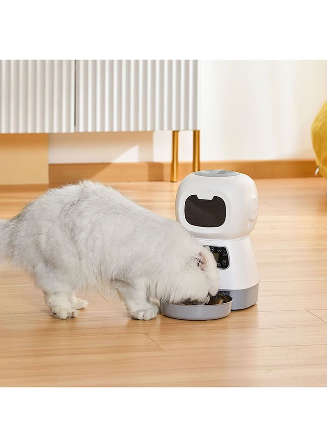 milano موزع طعام أوتوماتيكي للحيوانات الأليفة ميلانو – موزع طعام ذكي للقطط والكلاب مع مؤقت، تحكم في الحصص، تسجيل صوتي، شاشة LCD، سهل التنظيف وسعة كبيرة للتغذية اليومية L32.3XW17.8XH16.3Cm - Image 3