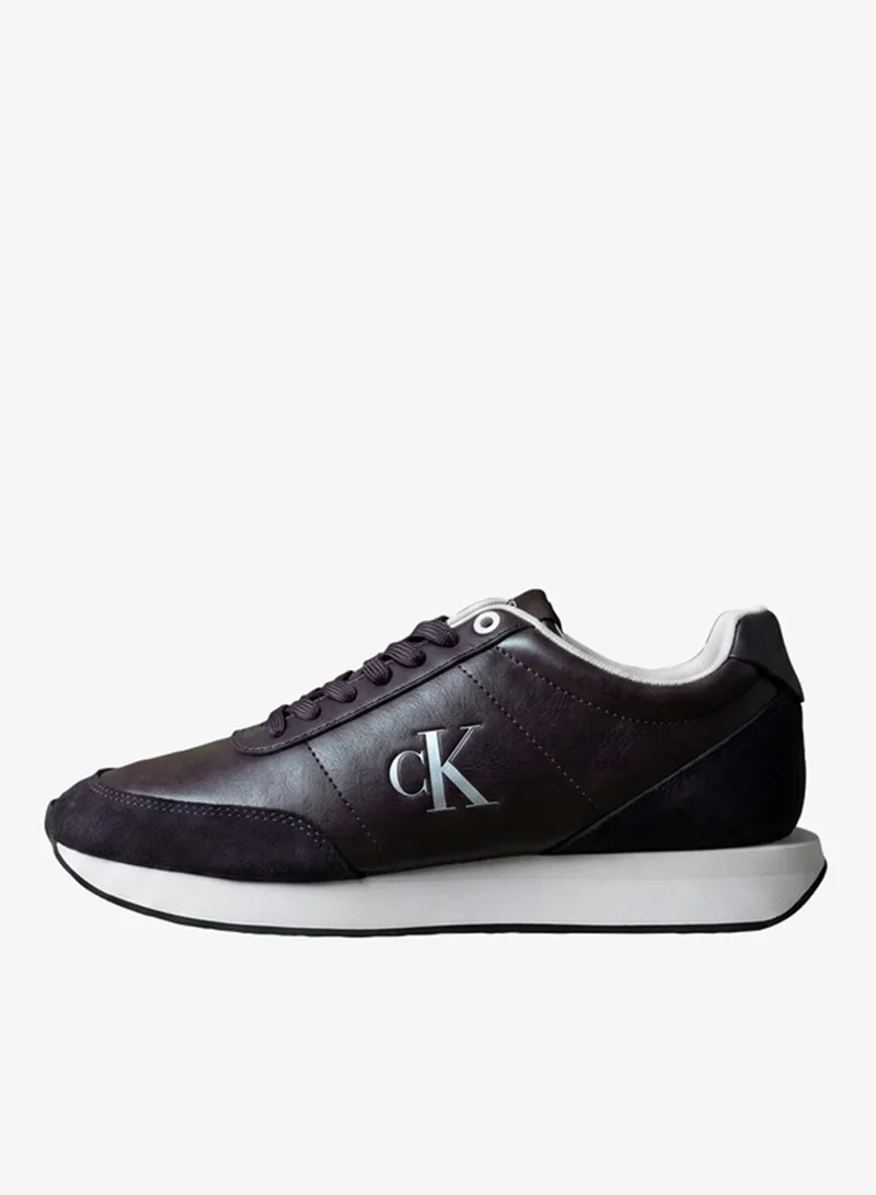 Leather Signature Logo Runner Trainers