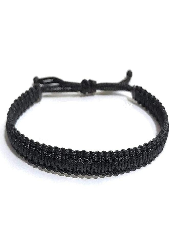 GDS Handmade Nazar Double Dhaga Bracelet Adjustable Wristband Bracelet Friendship Band for Men Women boys girls- 100% Skin Friendly Nazar Bracelets (Black) - Image 3